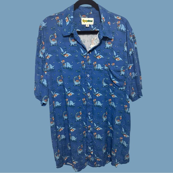 Tipsy Elves Other - Tipsy Elves Fossilized Flag Print‎ Men's 2XL Shirt 4th of July Ltd Edition